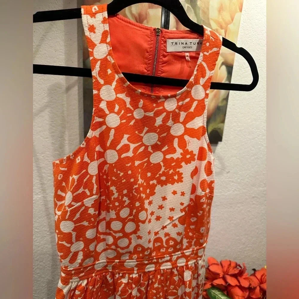 Trina Turk Lenia Print Fit & Flare Dress size 0